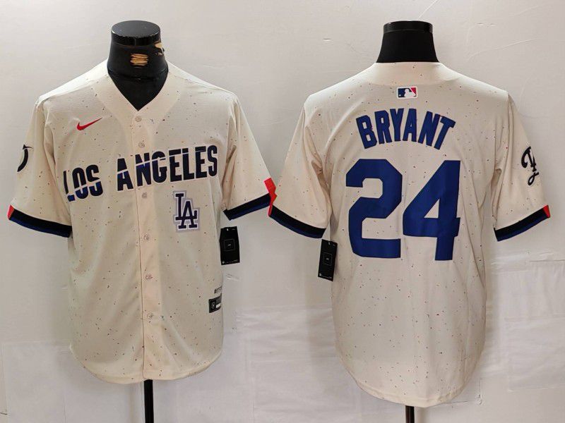 Men Los Angeles Dodgers #24 Bryant Cream Fashion Nike Game MLB Jersey style 6294->los angeles dodgers->MLB Jersey